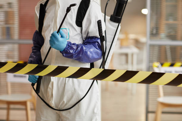 Professional Biohazard Cleanup technician working in Huntsville, AR